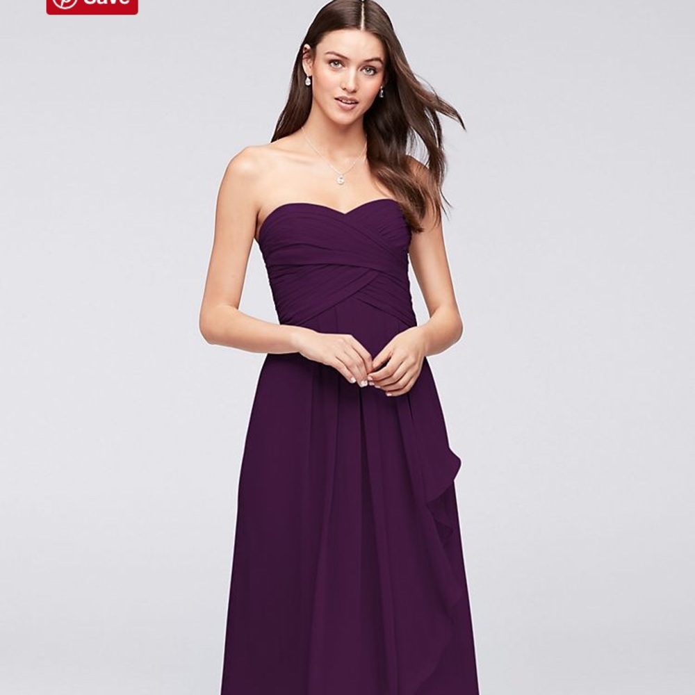 David’s Bridal Bridesmaid dress in Plum